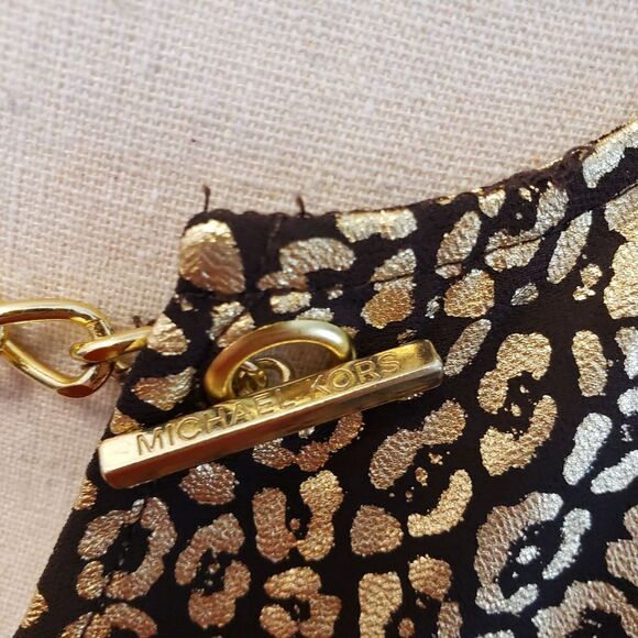 Michael Kors Metallic Leopard Top Sz M - Picture 3 of 11